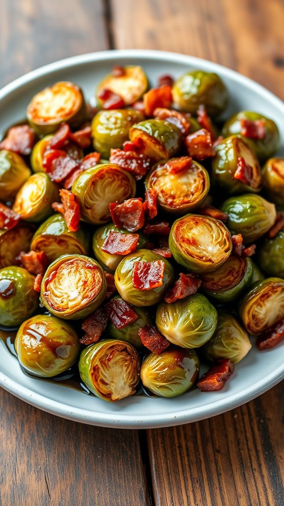 Balsamic Glazed Brussels Sprouts with Bacon  