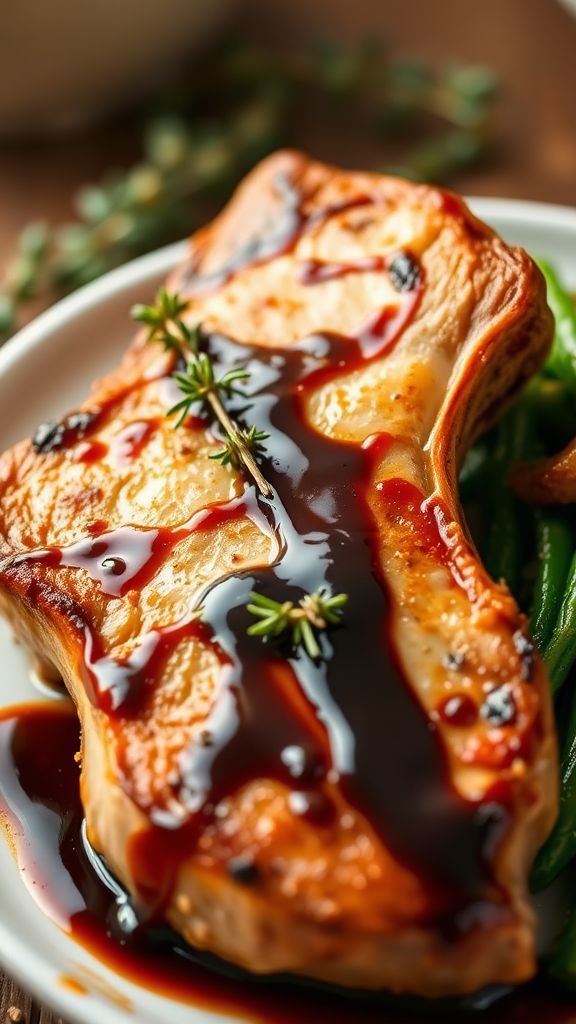 Balsamic Glazed Keto Pork Chops  