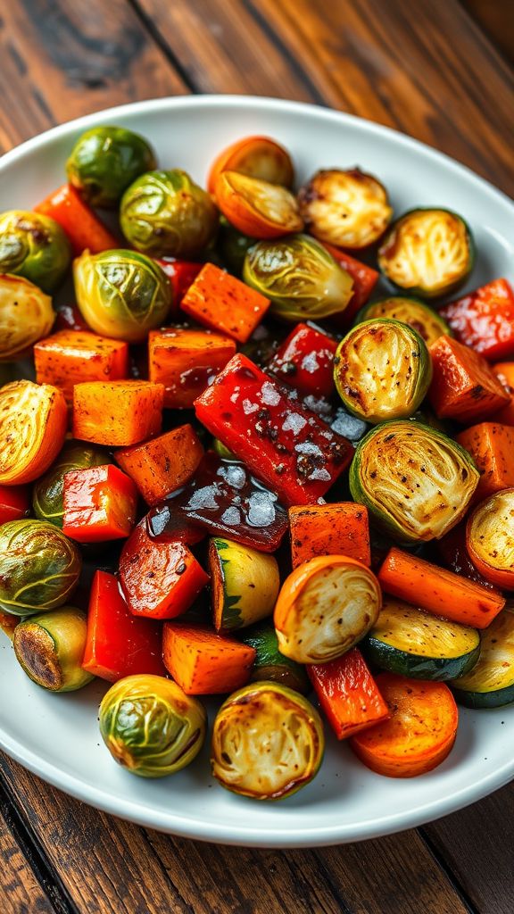 Balsamic Glazed Roasted Vegetables  