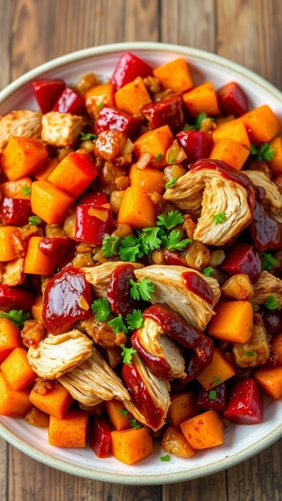 BBQ Chicken and Sweet Potato Hash