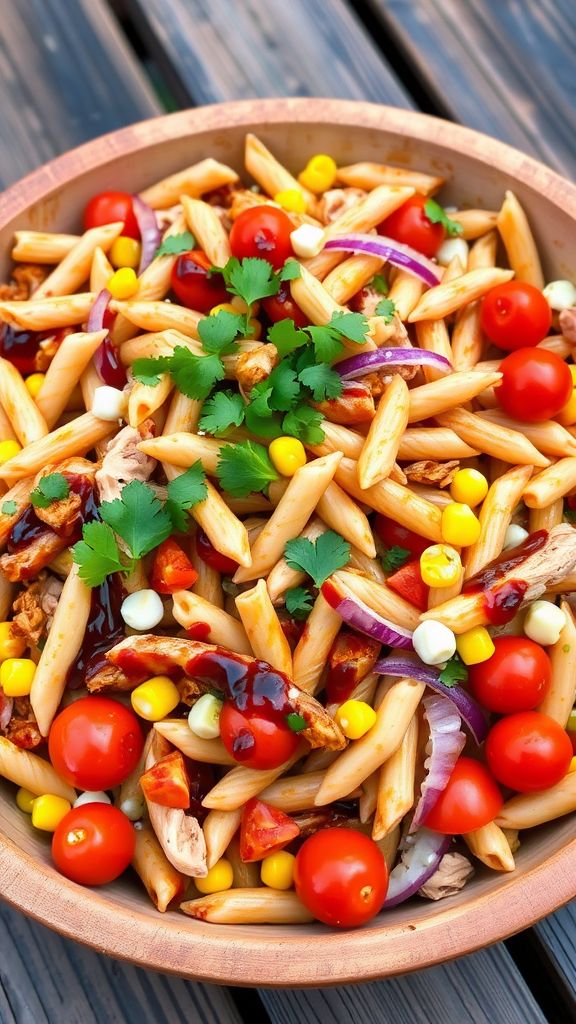 BBQ Chicken Pasta Salad  