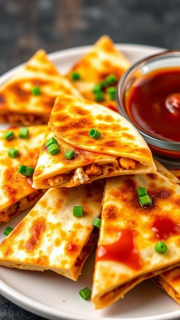 BBQ Chicken Quesadilla Bites