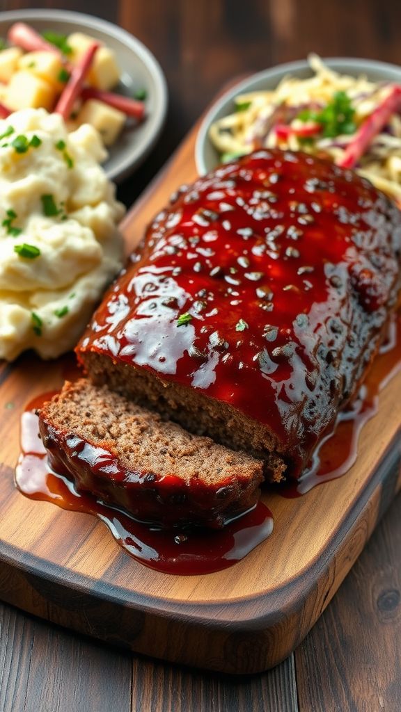 BBQ Glazed Beef and Pork Meatloaf  