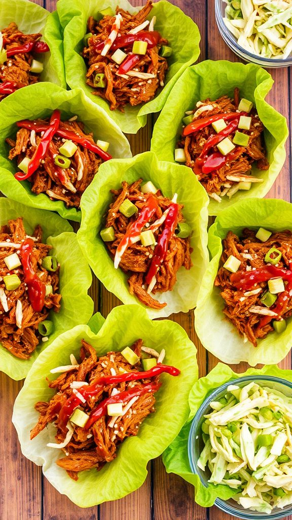 BBQ Pulled Pork Lettuce Wraps  