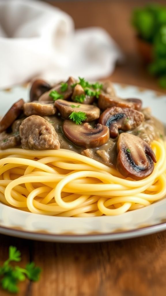 Beef and Mushroom Stroganoff