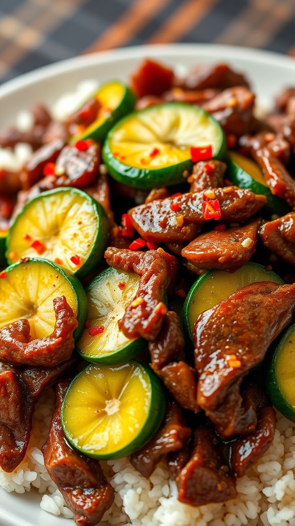 Beef and Zucchini Stir-Fry