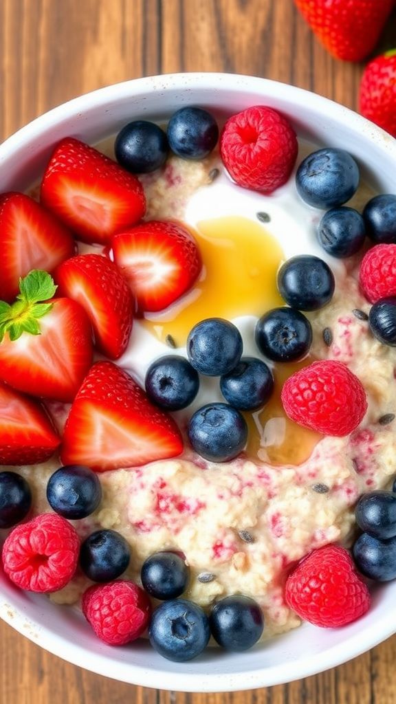 Berry Bliss High-Protein Overnight Oats  