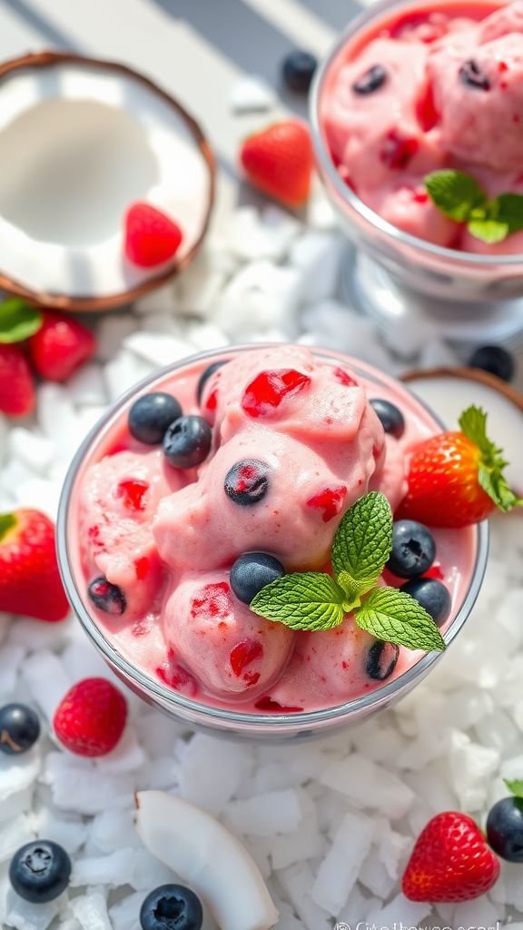 Berry Coconut Sorbet  