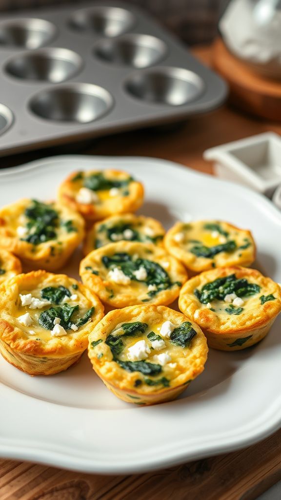 Bite-Sized Spinach and Feta Frittatas