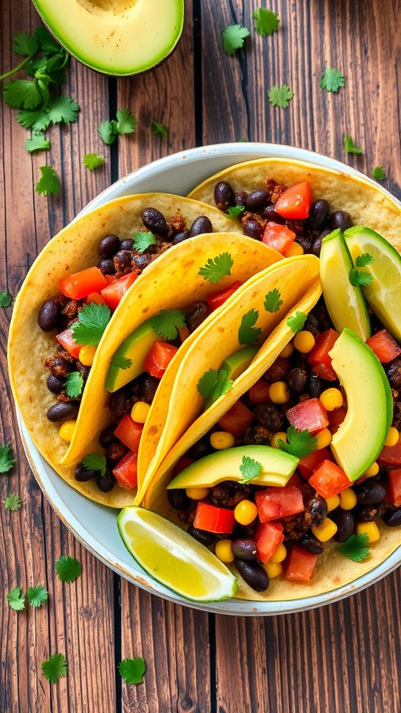 Black Bean and Corn Tacos  