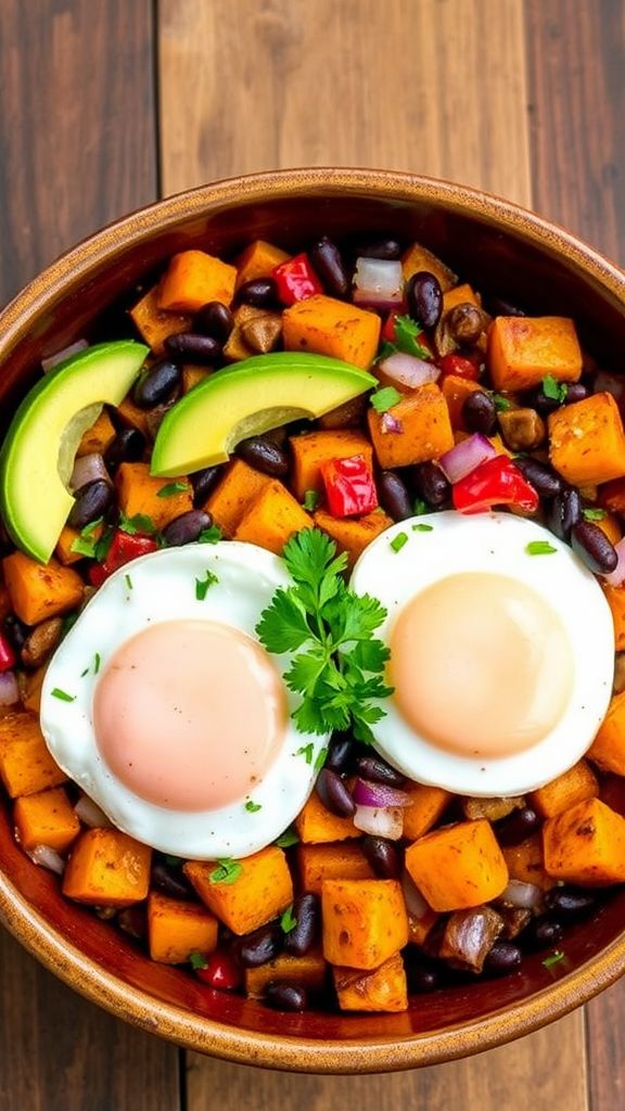 Black Bean and Sweet Potato Hash  