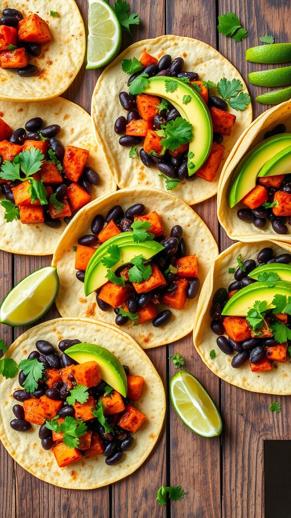 Black Bean and Sweet Potato Tacos