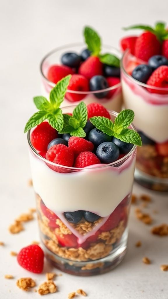 Blitzed Berry Parfait Cups  