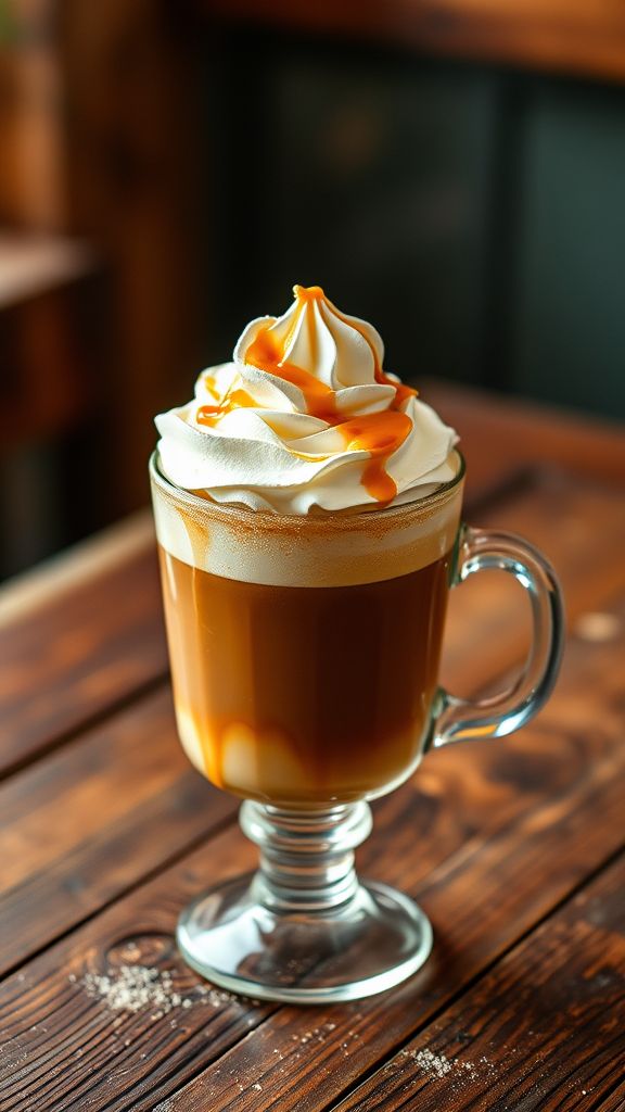 Boozy Irish Coffee with Whipped Cream