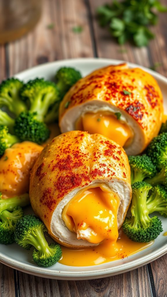 Broccoli and Cheese Stuffed Chicken