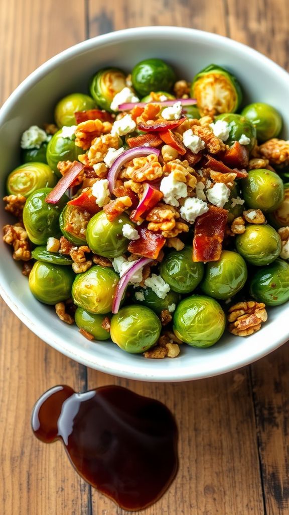 Brussels Sprouts and Bacon Salad  