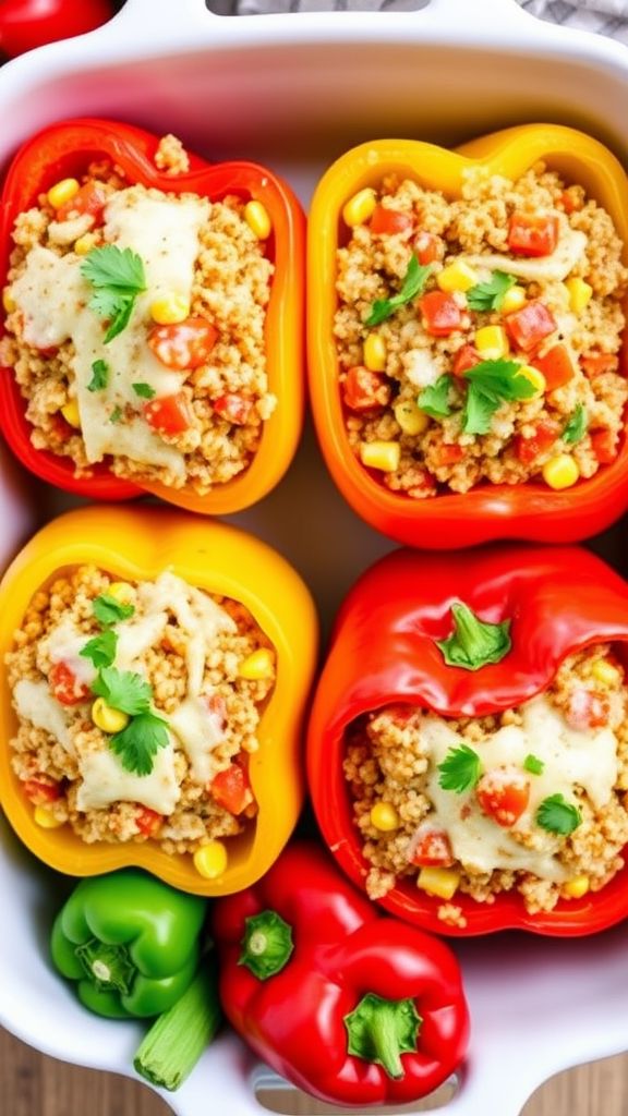 Budget-Friendly Quinoa and Vegetable Stuffed Peppers