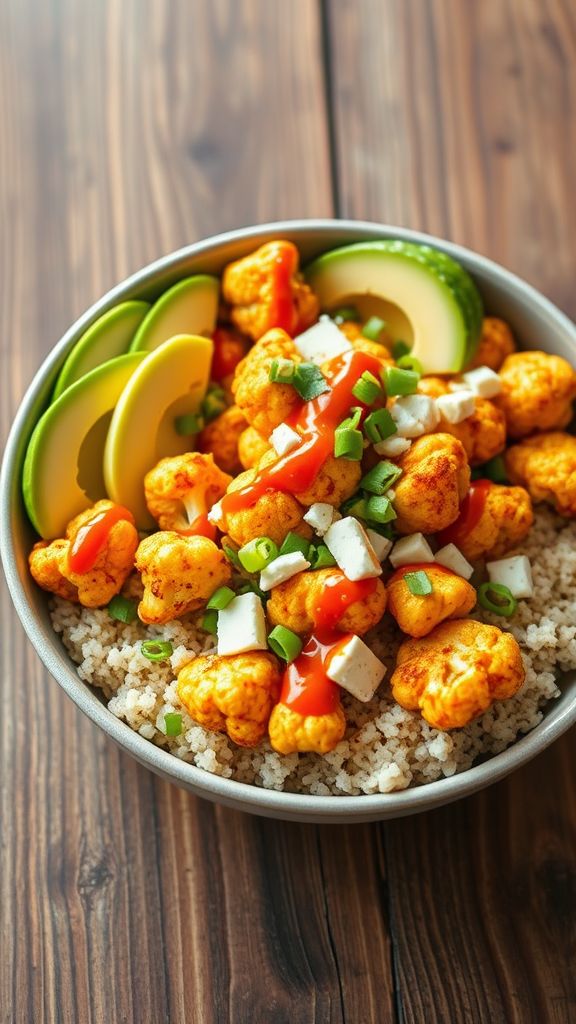 Buffalo Cauliflower Bite Bowls  