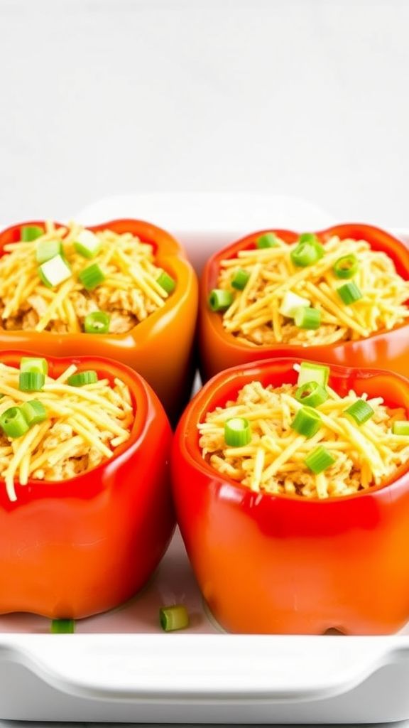 Buffalo Chicken Stuffed Peppers  