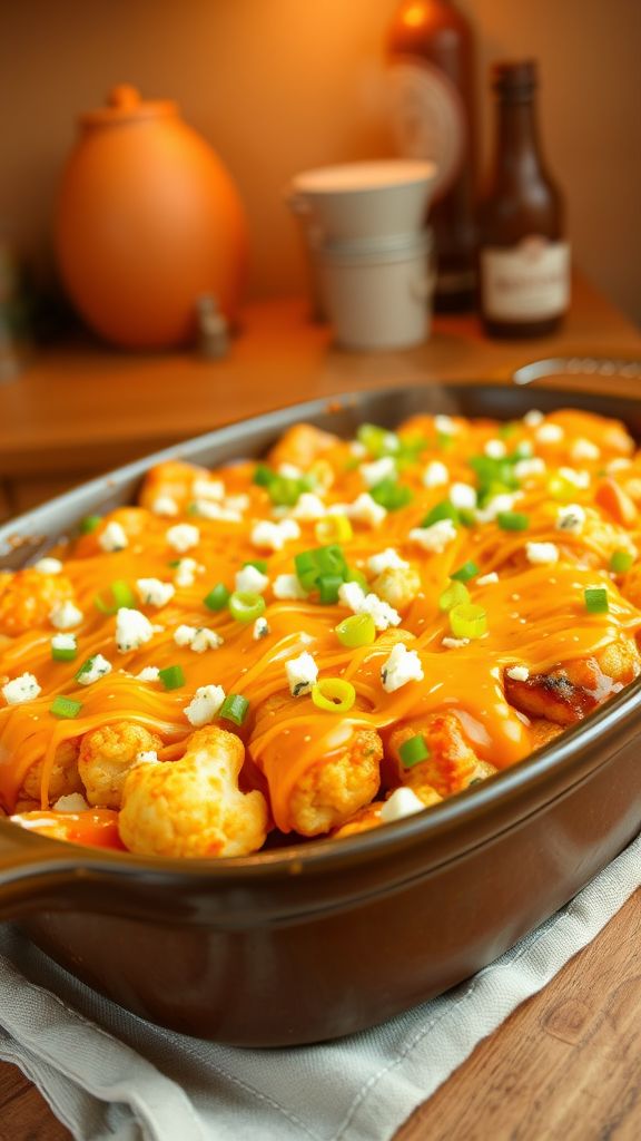 Buffalo-Style Chicken Cauliflower Casserole