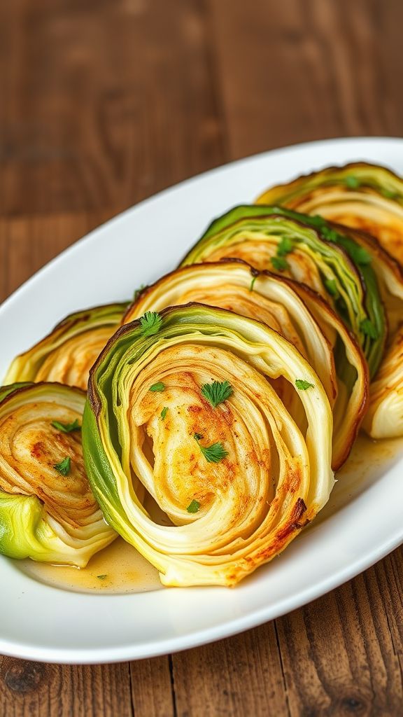 Buttered Garlic Cabbage Steaks