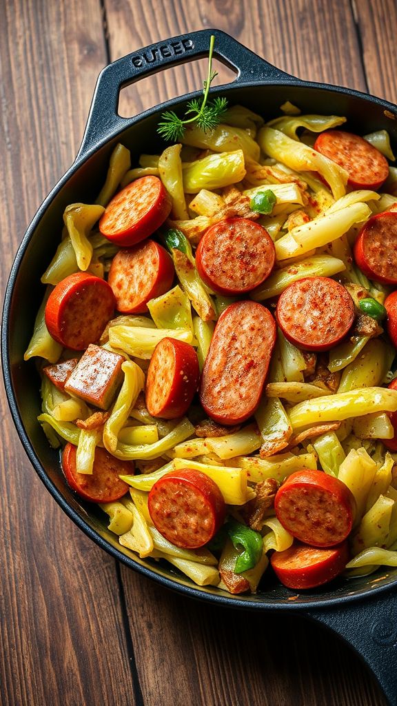 Cabbage and Sausage Skillet