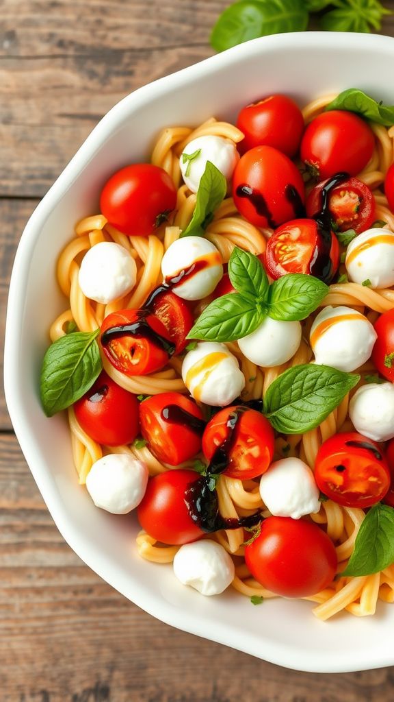 Caprese Pasta Salad with Cottage Cheese  