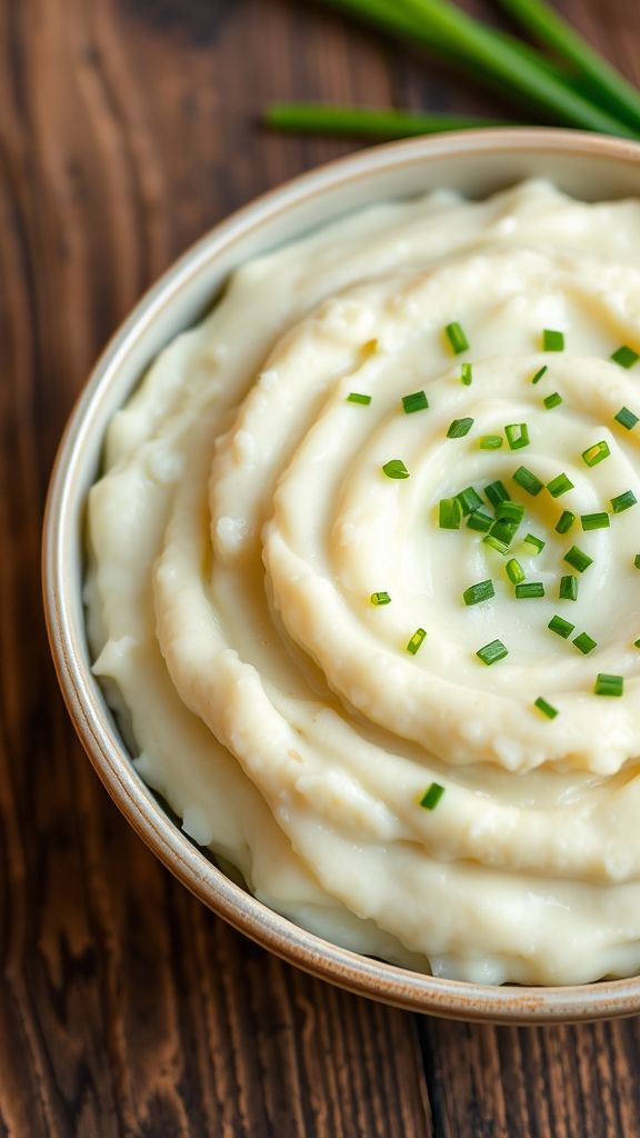 Cauliflower Mash with Cream Cheese and Chives