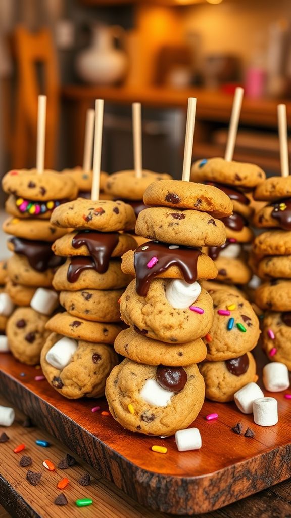 Championship Chocolate Chip Cookie Skewers  