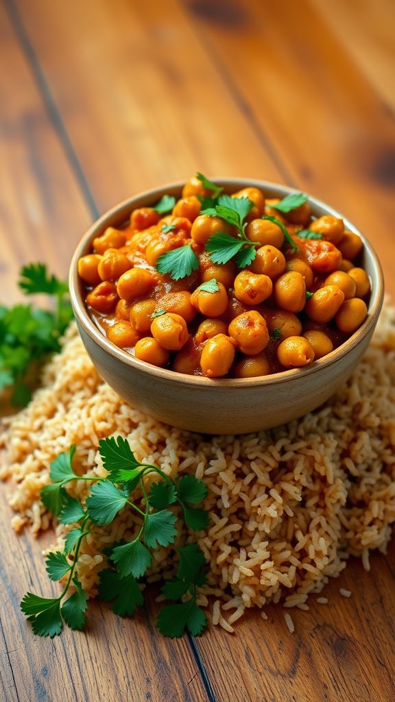 Chana Masala with Brown Rice