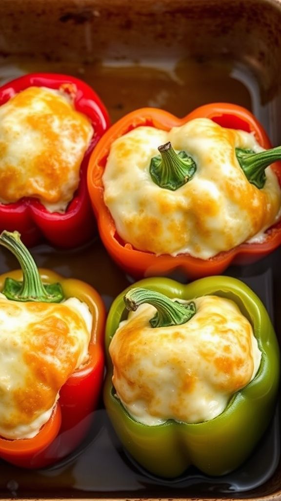 Cheese-Stuffed Bell Peppers