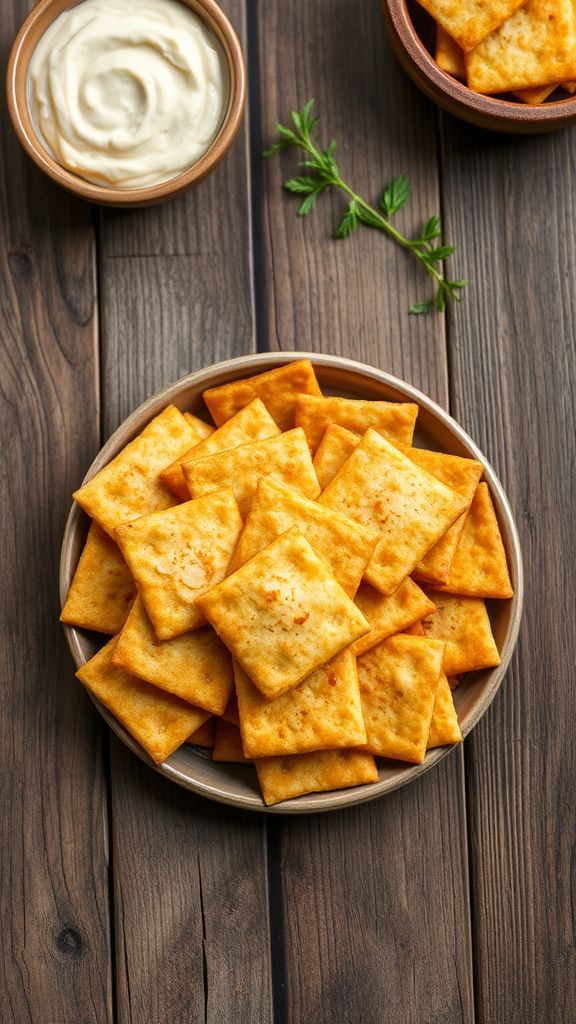 Cheesy Almond Flour Crackers