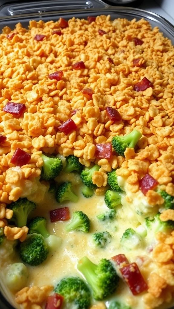 Cheesy Broccoli and Bacon Casserole