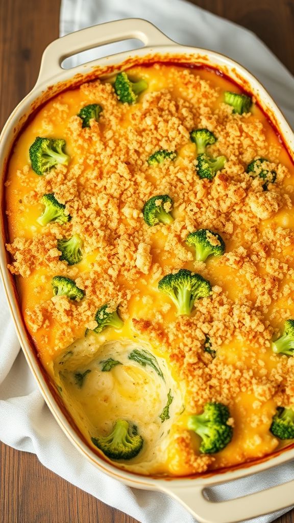 Cheesy Broccoli and Cauliflower Bake