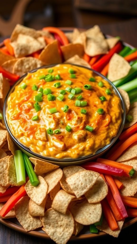 Cheesy Buffalo Chicken Dip Platter  