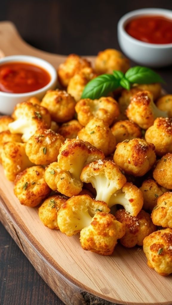 Cheesy Cauliflower Bites  