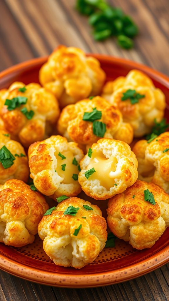 Cheesy Cauliflower Bites