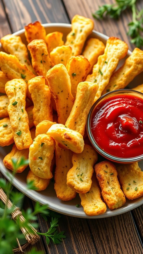 Cheesy Cauliflower Breadsticks