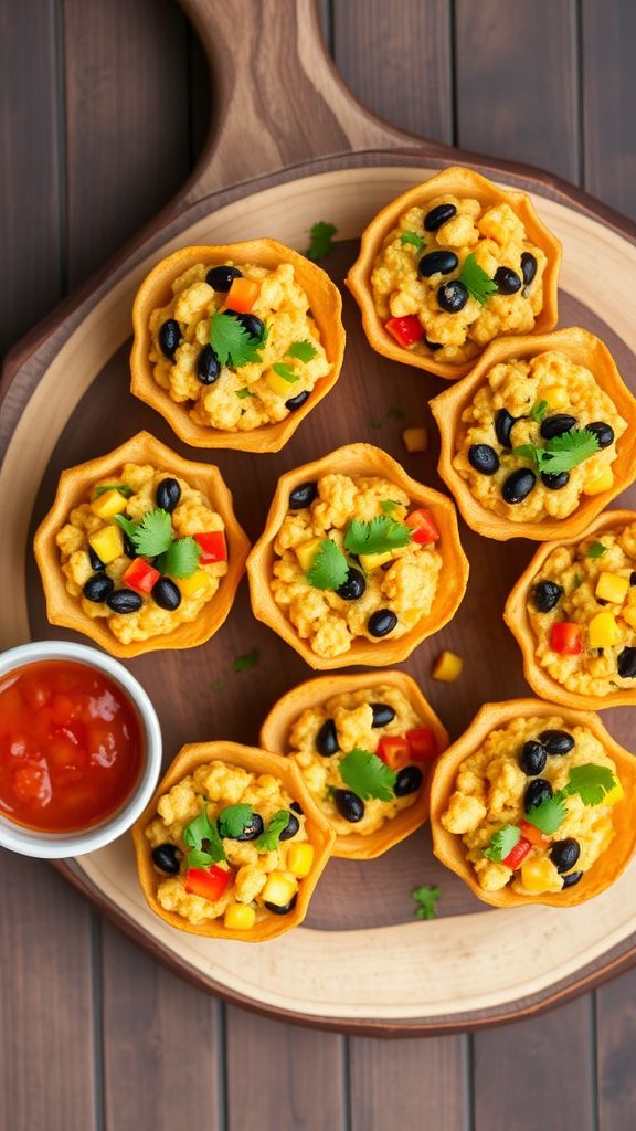 Cheesy Cauliflower Taco Cups  