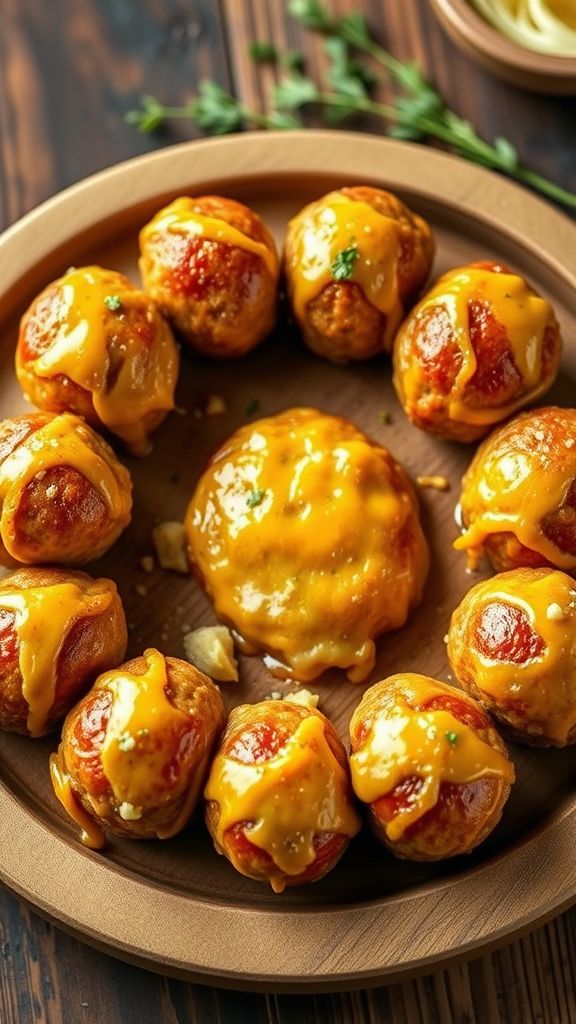 Cheesy Garlic Keto Sausage Balls