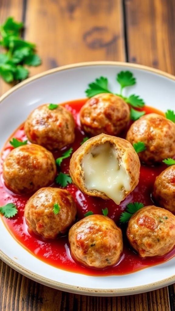 Cheesy Herb Keto Meatballs