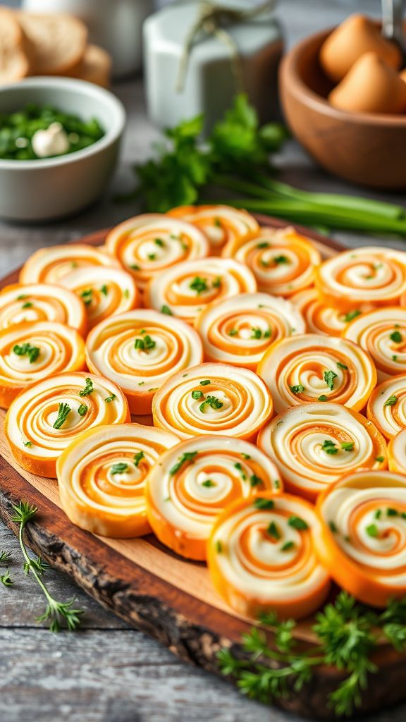 Cheesy Herb Pinwheels  