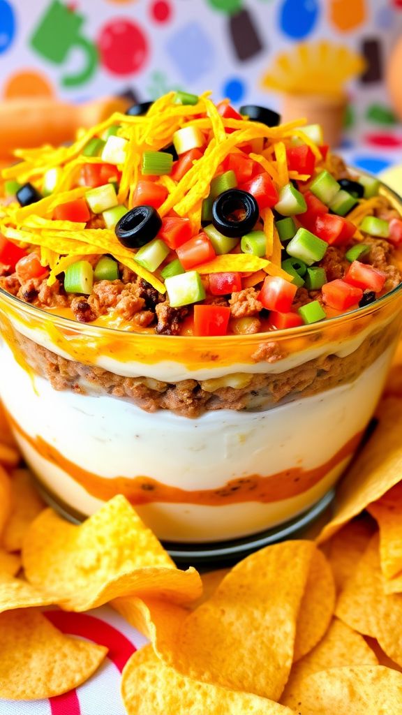 Cheesy Taco Dip with Layered Goodness