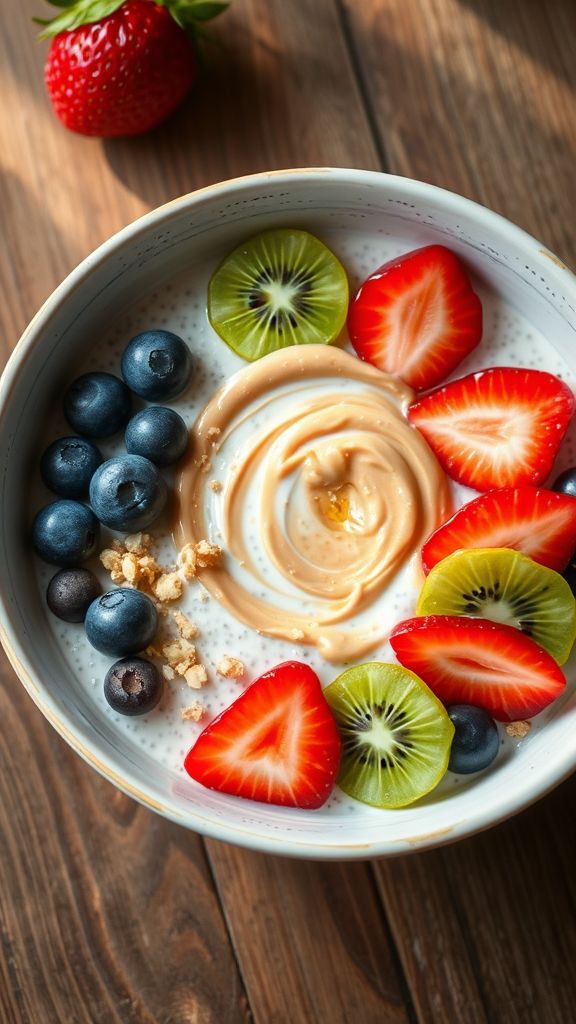 Chia Seed Pudding with Almond Butter  