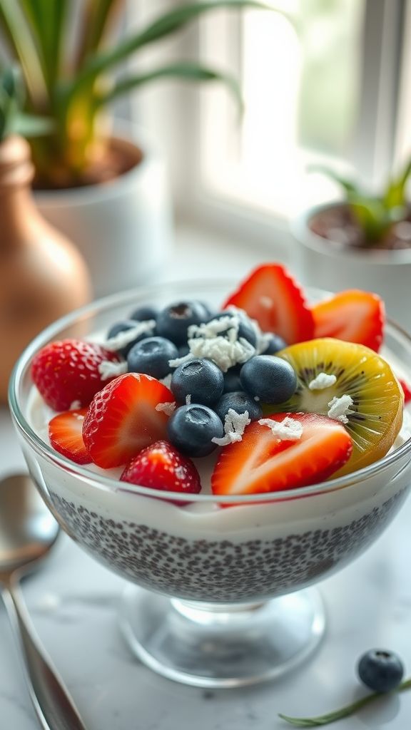 Chia Seed Pudding with Coconut Cream