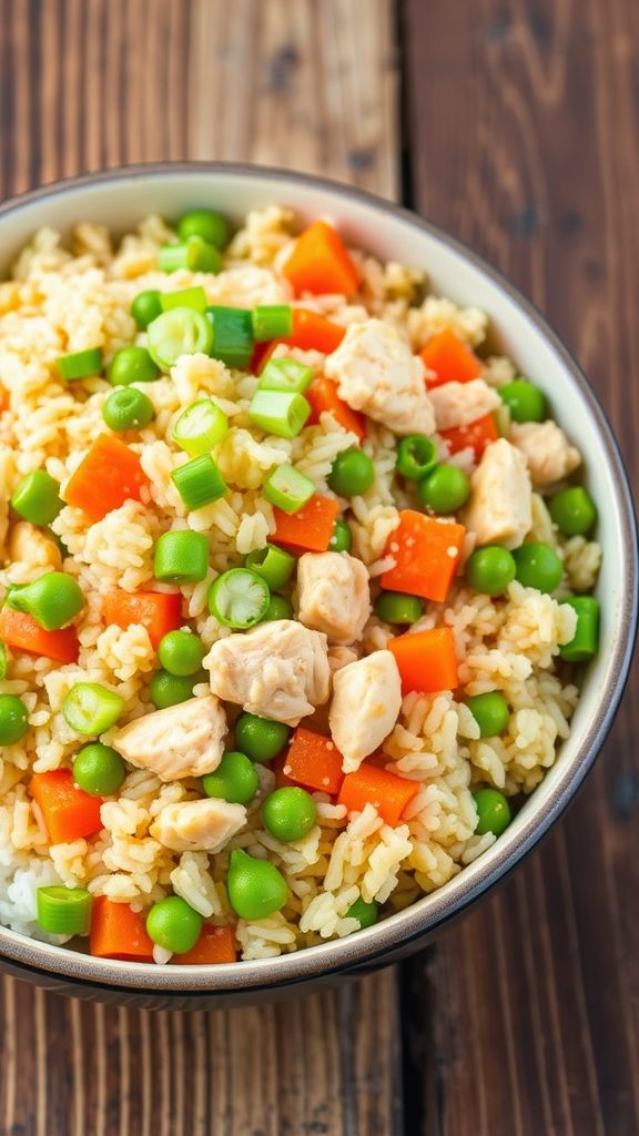 Chicken and Edamame Fried Rice  