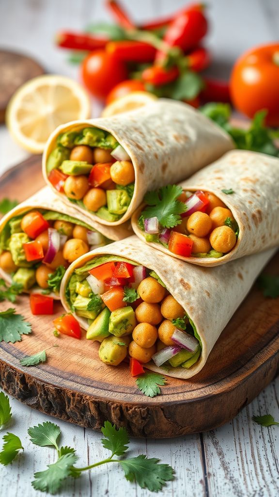 Chickpea and Avocado Wrap  