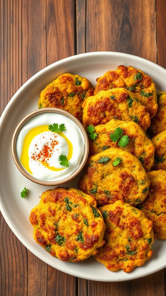 Chickpea and Spinach Fritters  