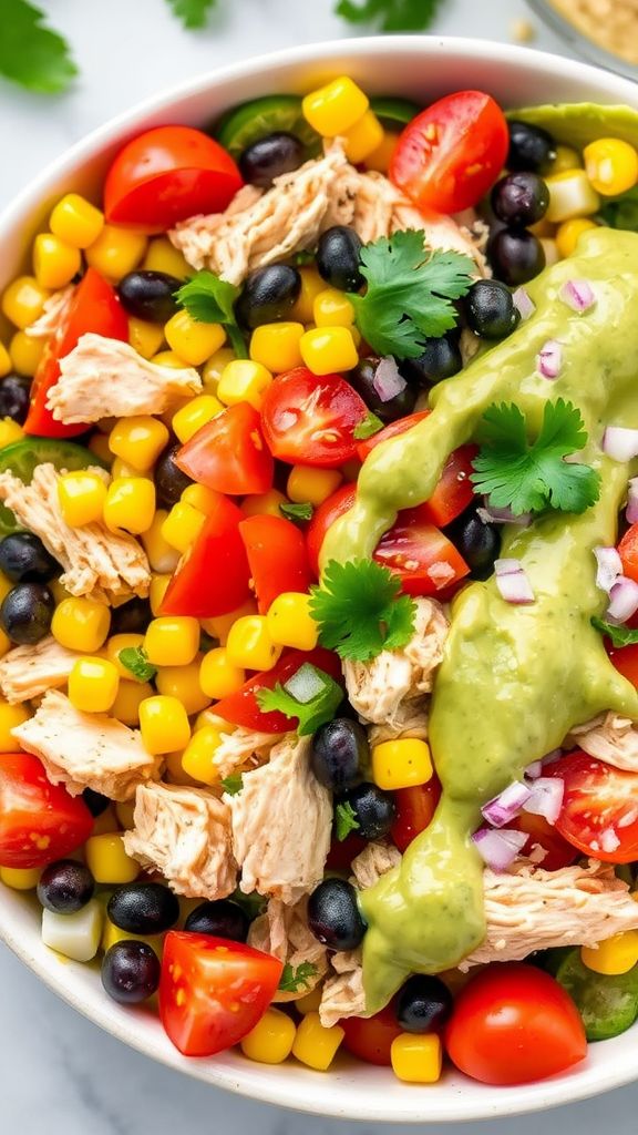 Chipotle Chicken Salad with Avocado Dressing