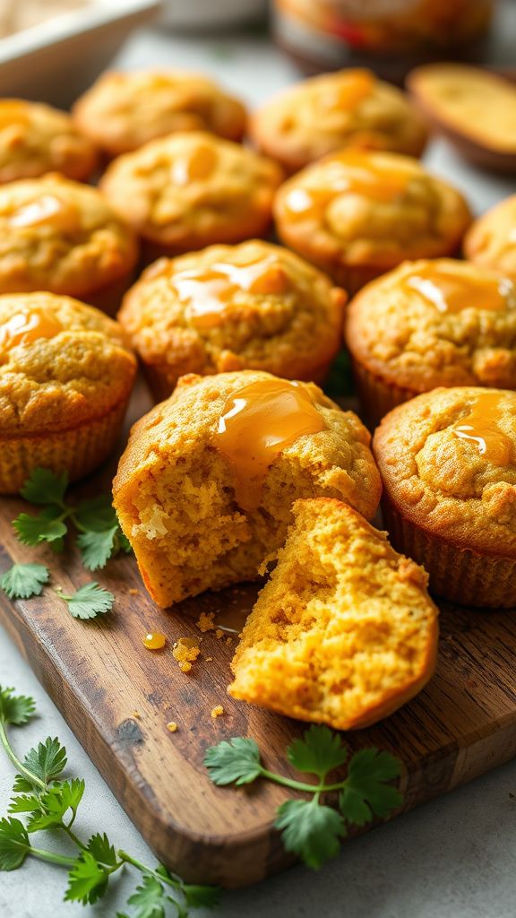 Chipotle Honey Cornbread Muffins